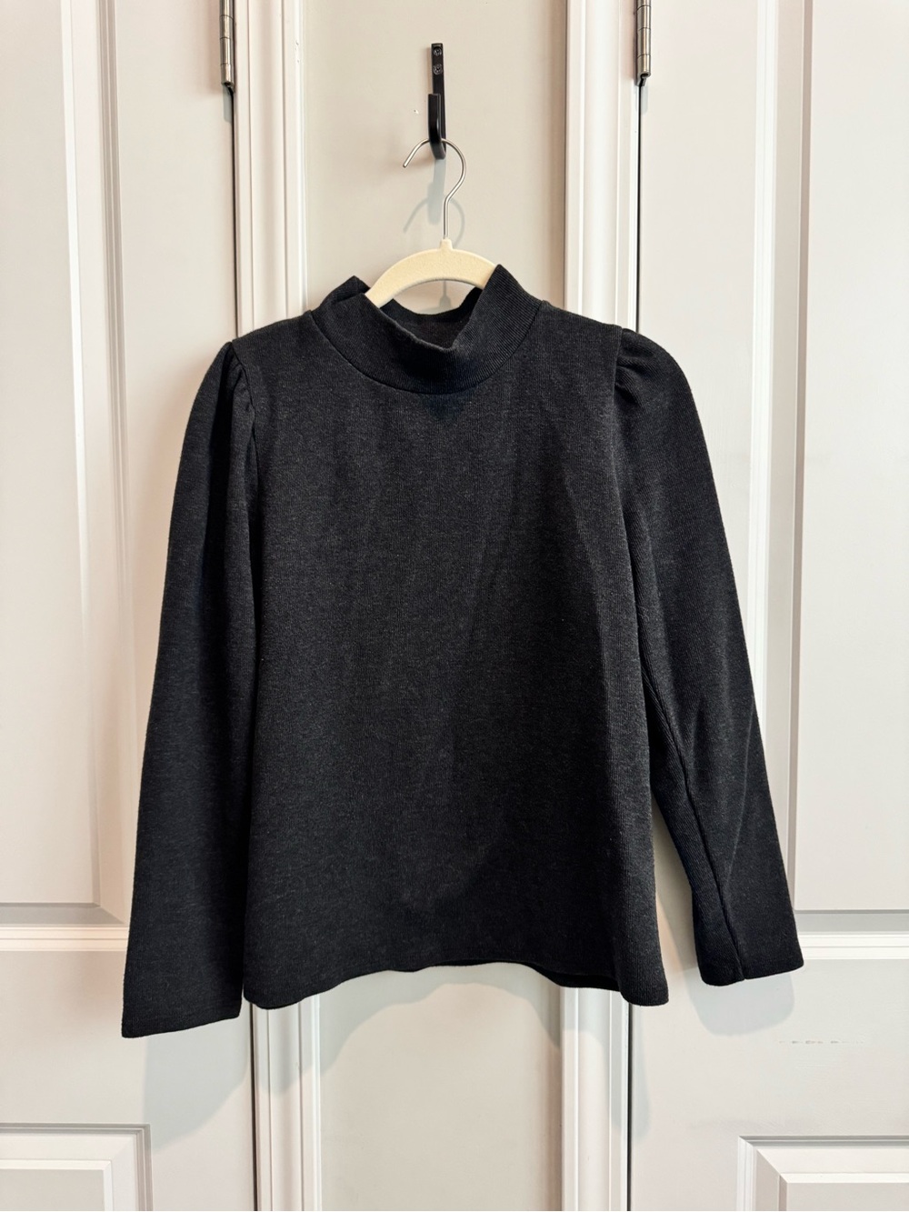 Madewell (Re)sourced Plush Mockneck Puff Sleeve Top